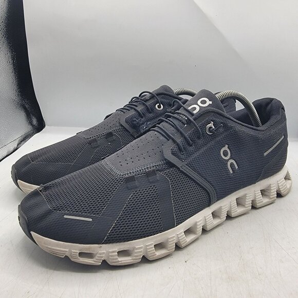 On Cloud 5 Mens 11 Black Athletic Shoes Running Walking Comfort Casual Outdoors - Picture 3 of 14